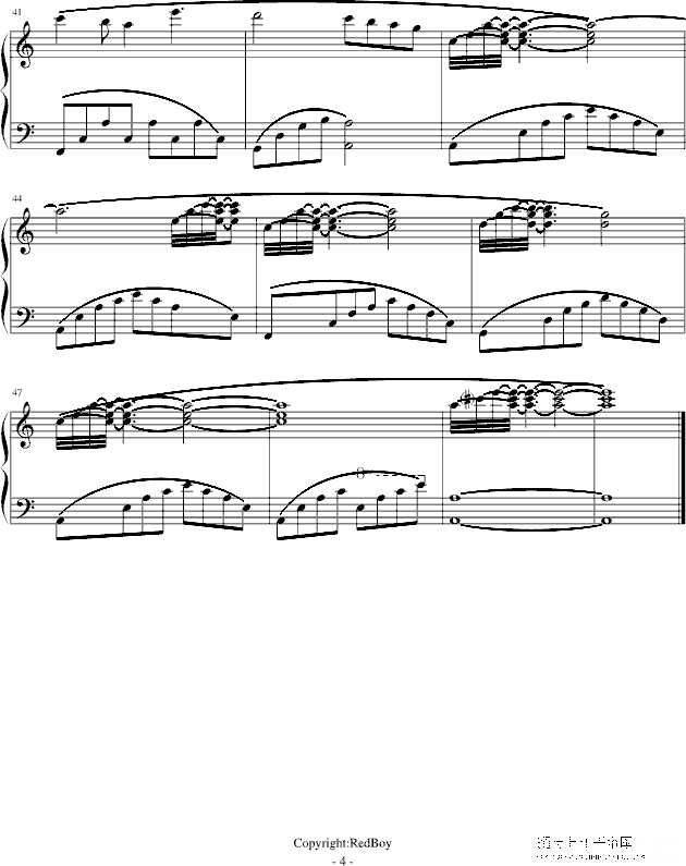 殇《倩女幽魂》插曲钢琴谱第4页