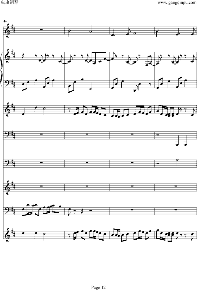 卡农乐队总谱版钢琴谱(钢琴曲)钢琴谱第4页
