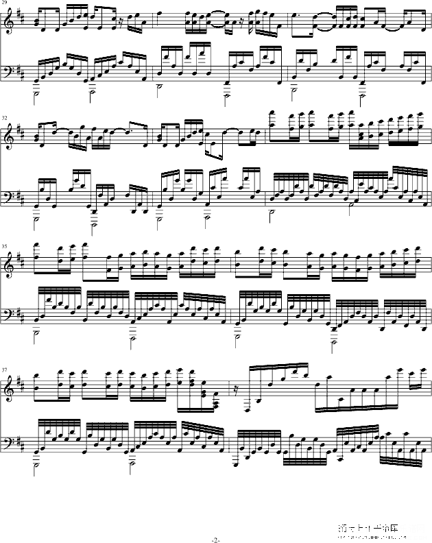 variations on the canon in d钢琴谱第2页