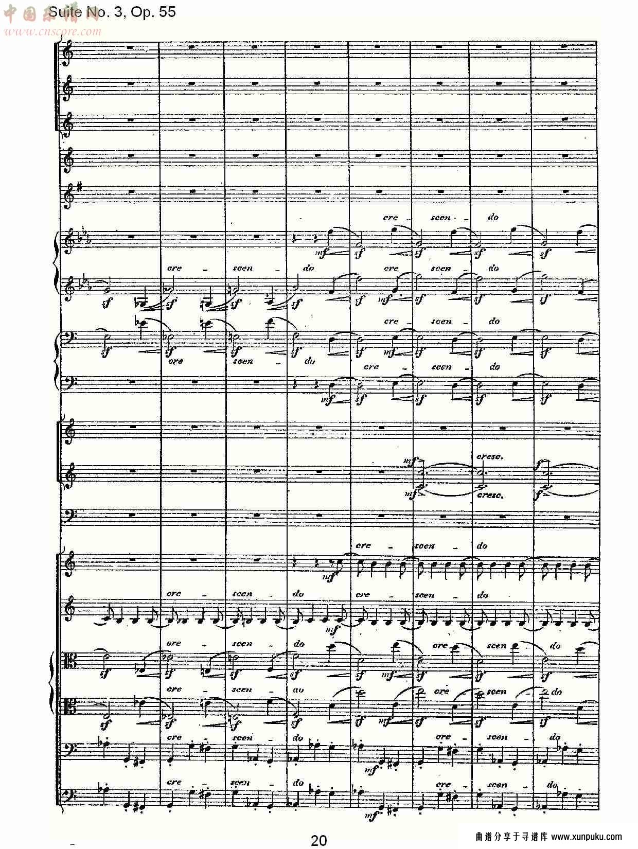 suite no. 3, op.55  第三套曲,op.55第二乐章（四）总谱第5页