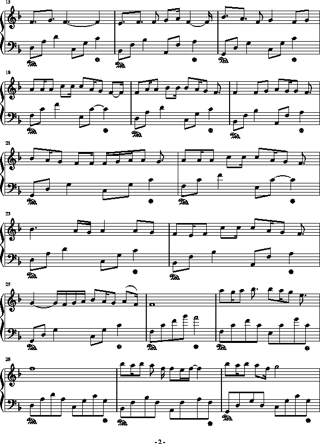 no.8（飘）钢琴谱第2页