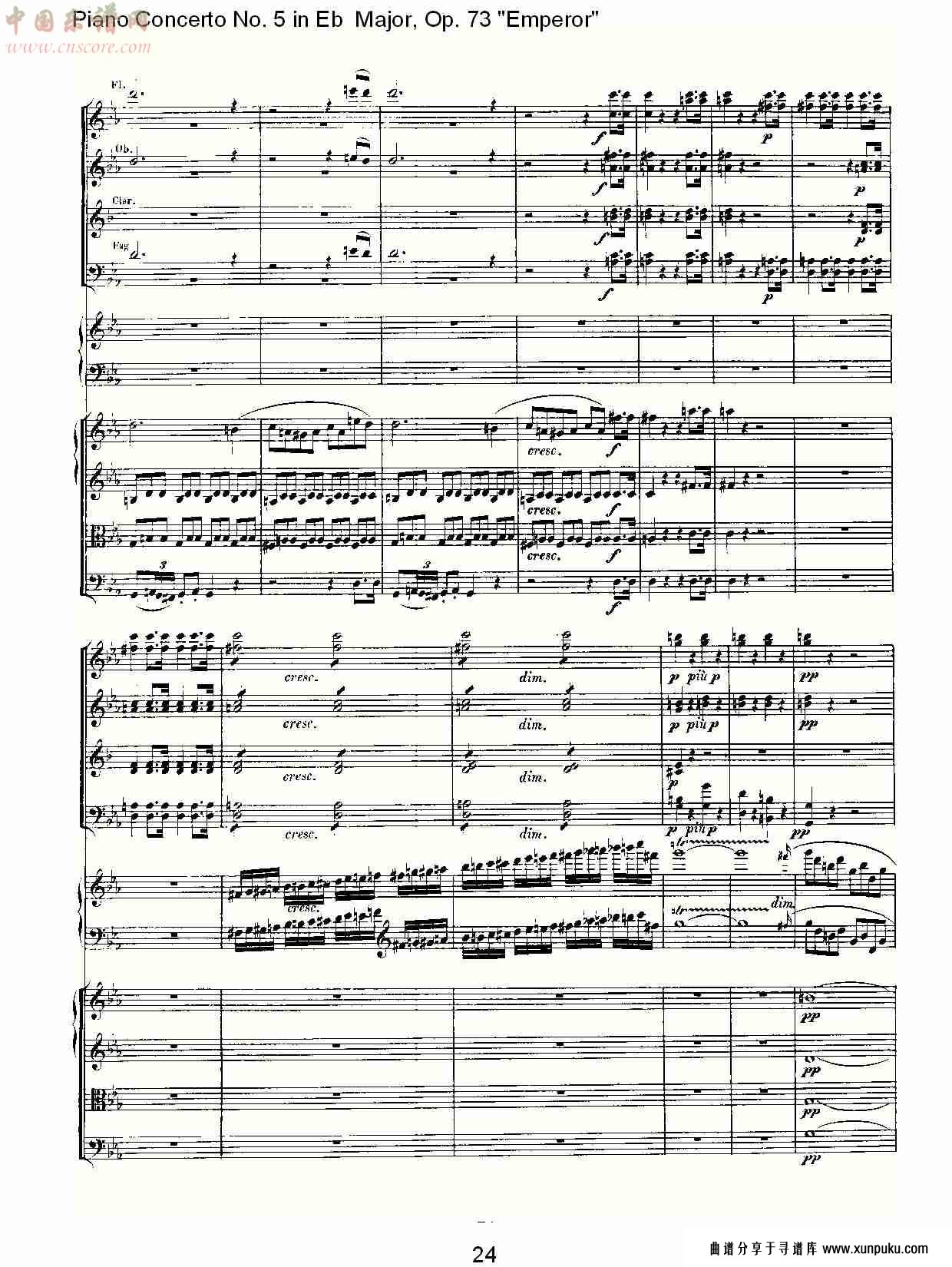 eb大调钢琴第五协奏曲 op.73“皇帝”第一乐章(三)总谱第5页