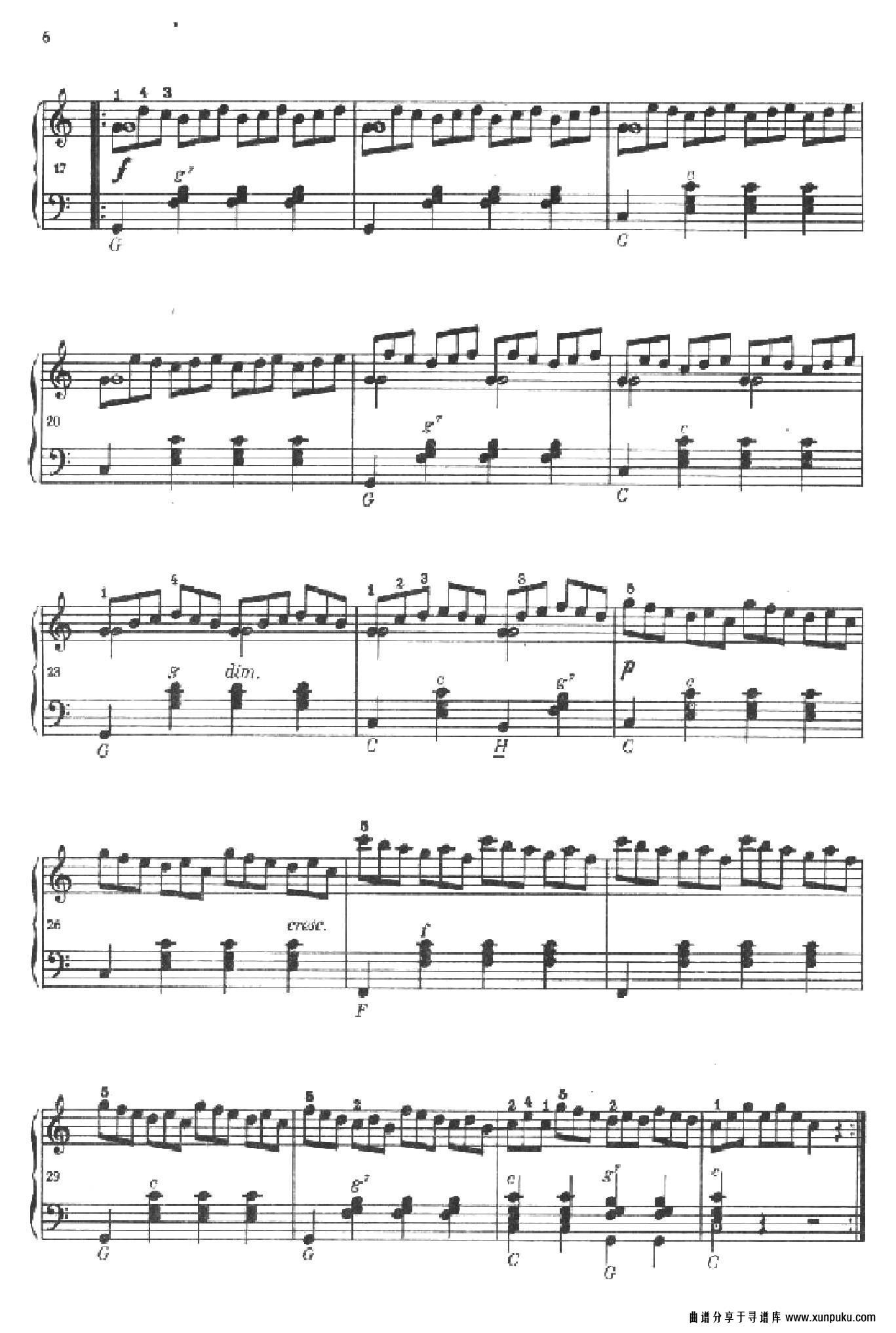 《车尔尼手风琴练习曲集》第Ⅱ册第1-4首手风琴谱第2页