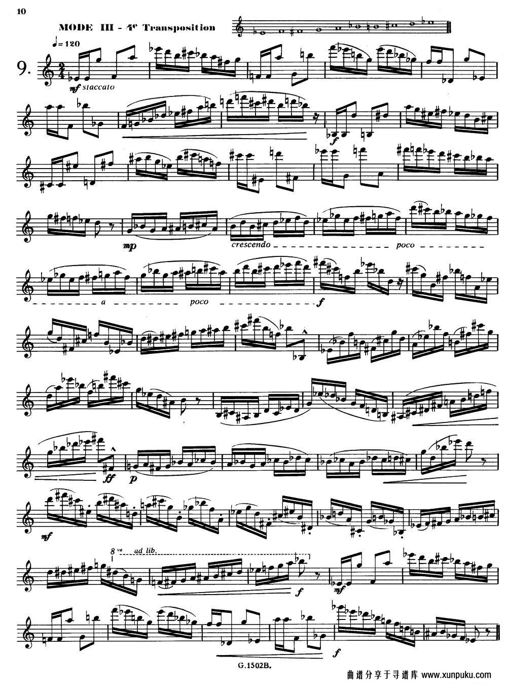 拉库尔萨克斯管练习曲28首（6—10）萨克斯谱第5页