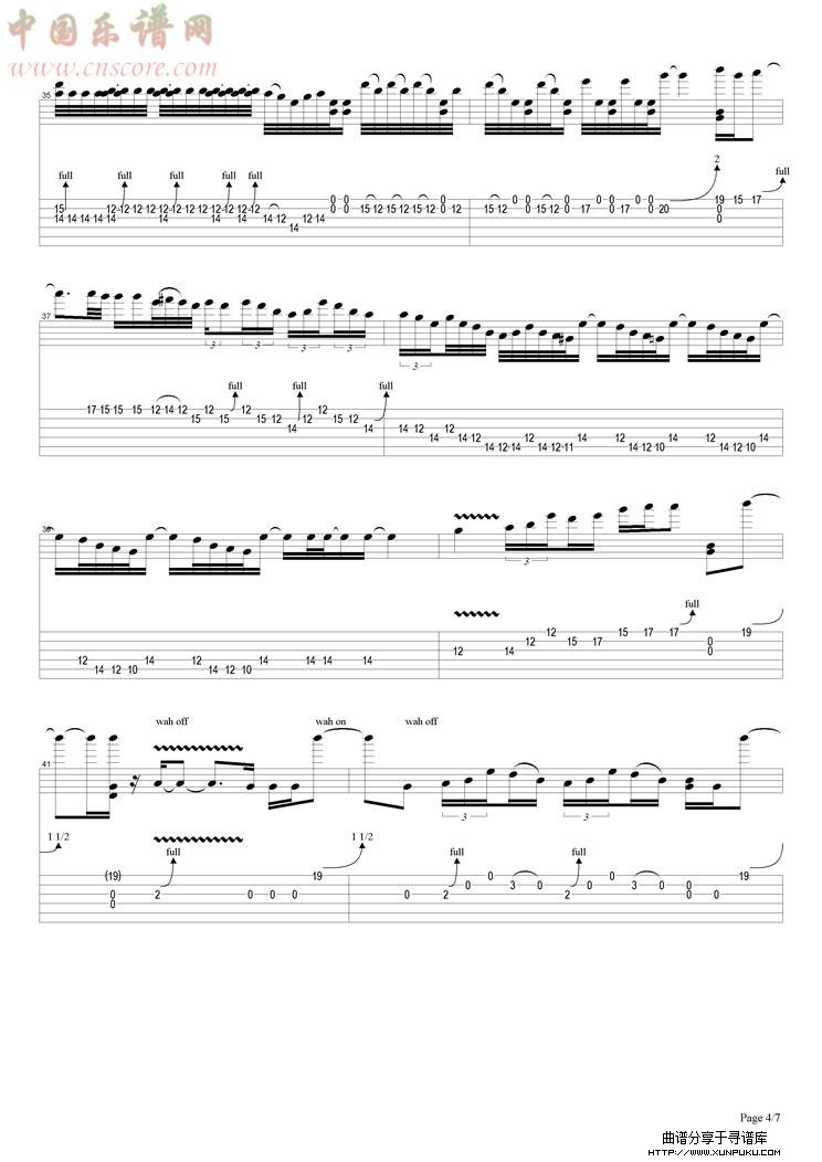 hear my train a comin`吉他谱第4页