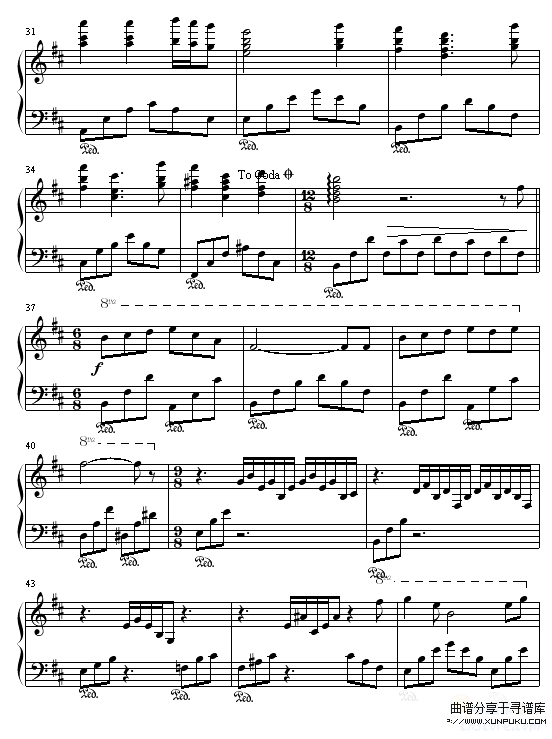 当他远离时-克莱德曼钢琴谱第3页
