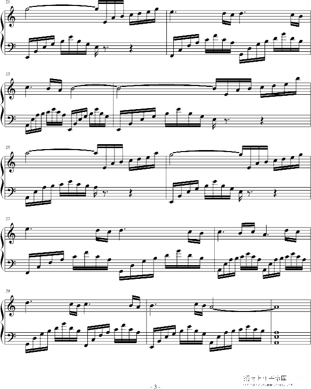 爱的钢琴曲8钢琴谱第3页