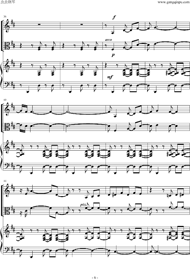 《花之圆舞曲》小提琴+钢琴+中提琴钢琴谱(钢琴曲)钢琴谱第31页