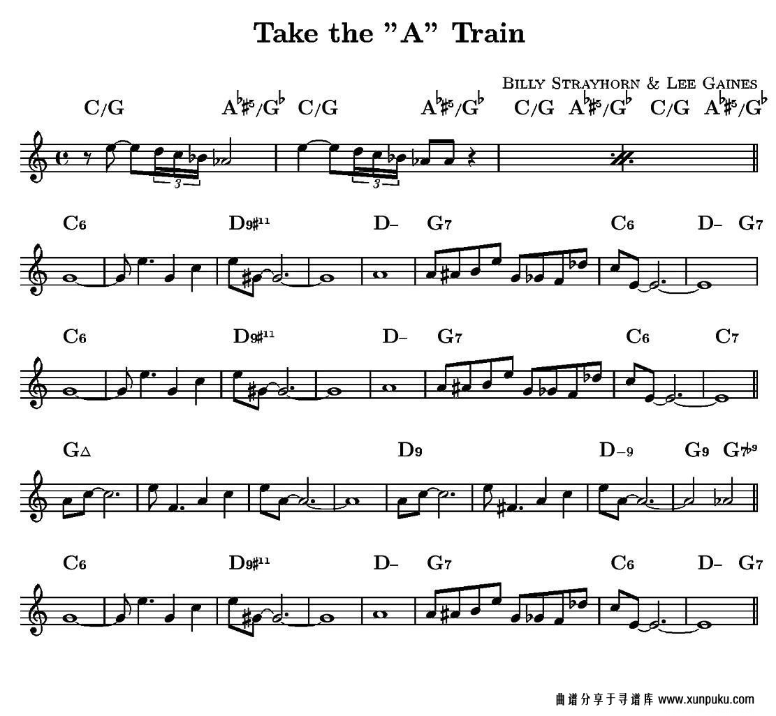 take the a train（单簧管）其他曲谱