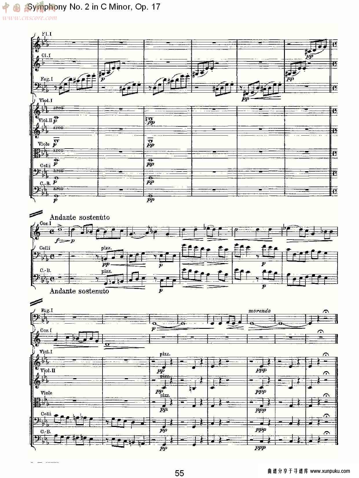 c小调第二交响曲, op.17第一乐章（十一）总谱第5页
