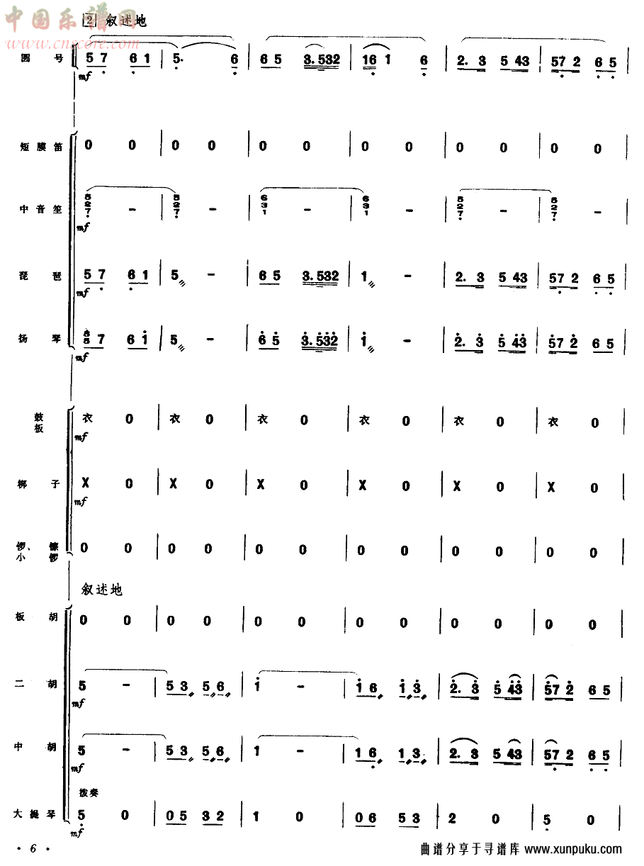 大柳树下育新人（园号独奏曲）（6-10）简谱第1页