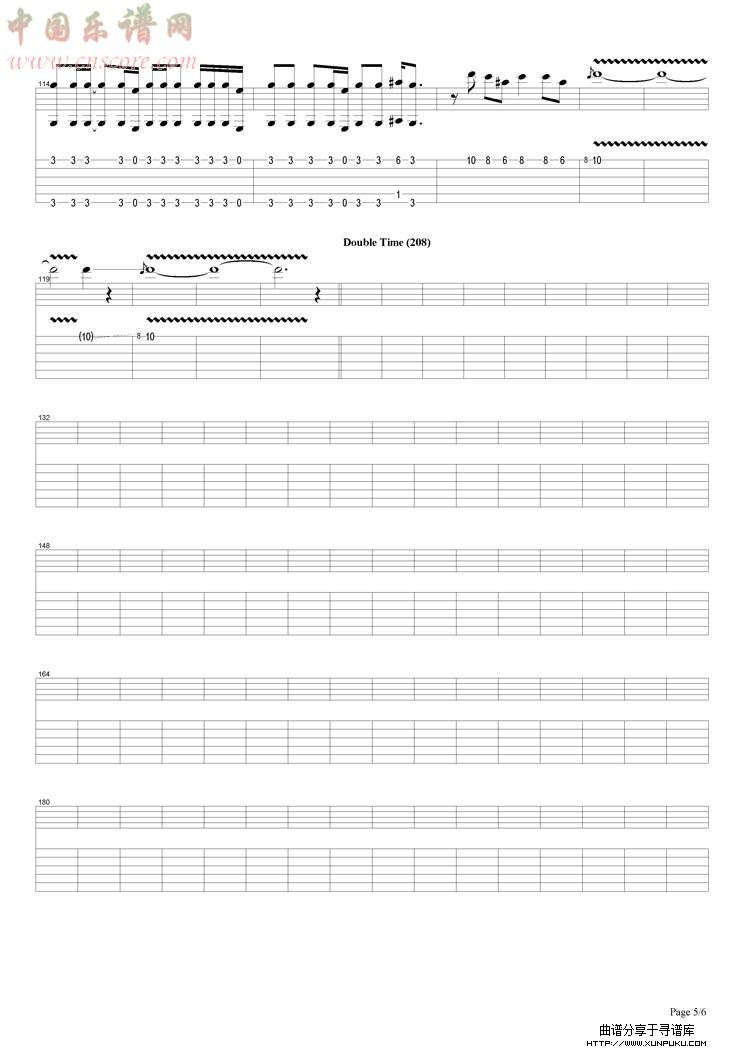 paradise city吉他谱第5页