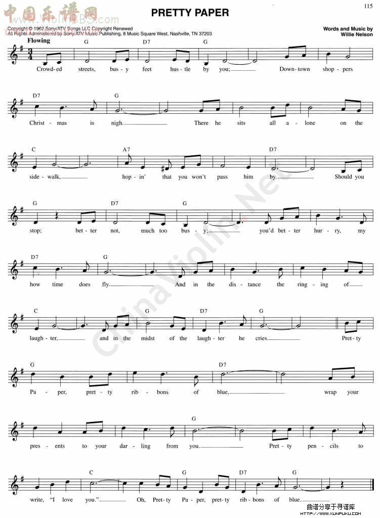 152.pretty paper小提琴谱
