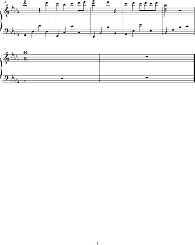 没有名字的曲钢琴谱第5页