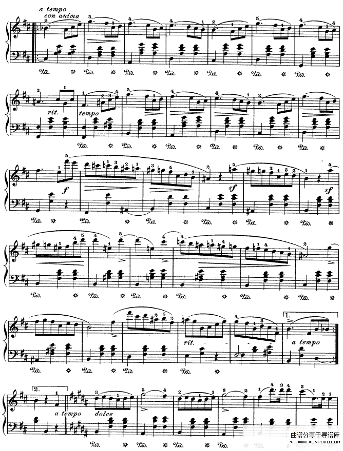 b小调圆舞曲作品69号之2-肖邦钢琴谱第2页