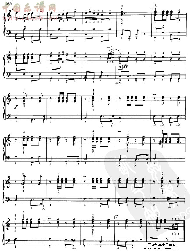 骑兵进行曲手风琴谱第2页