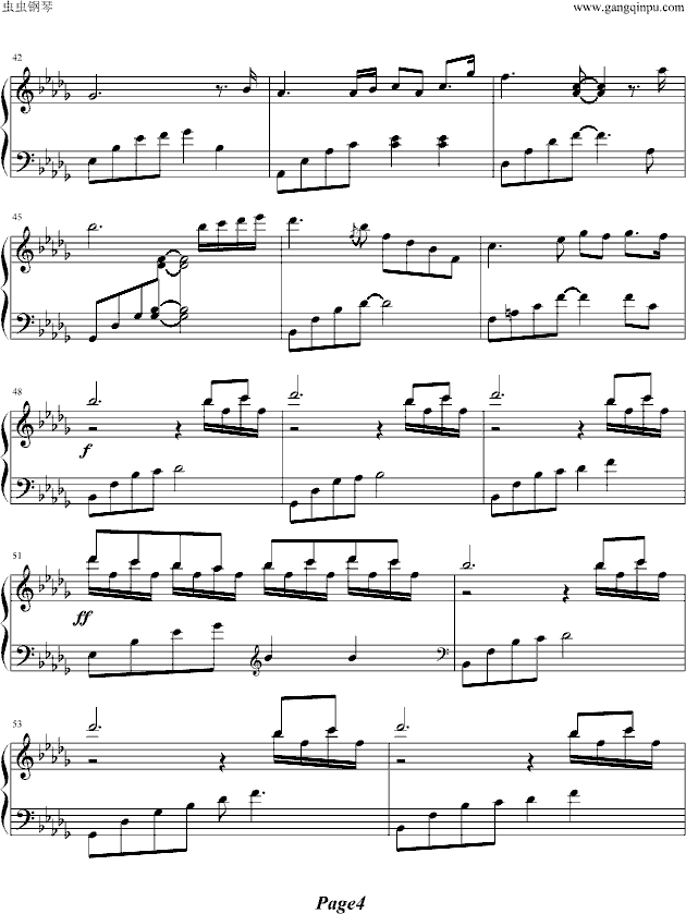 《tears    眼泪钢琴曲》（綾楓版）钢琴谱第4页