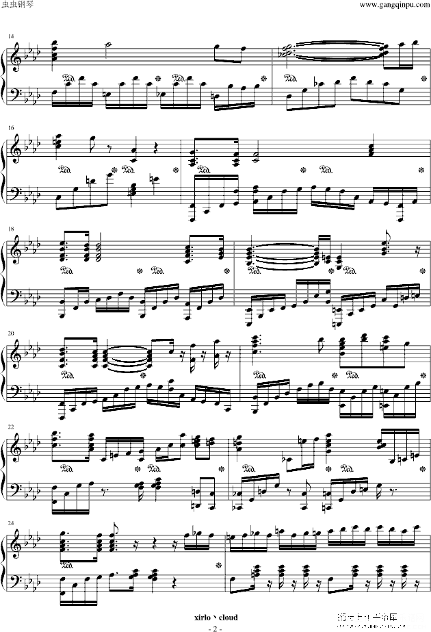 vos超绝技鬼火练习曲 修改版钢琴谱第4页