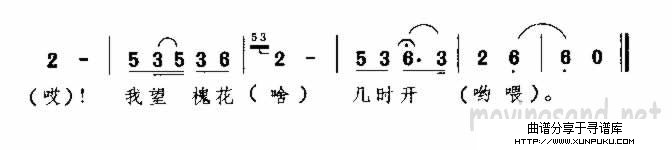 槐花几时开 四川民歌简谱第2页