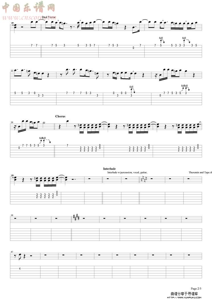 whole lotta love吉他谱第2页