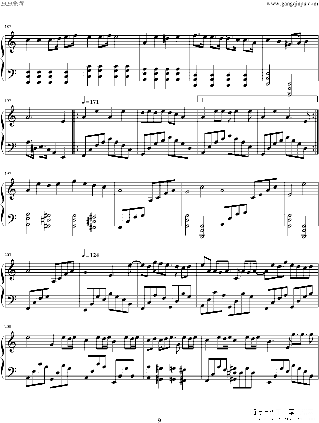 【事务员g】v家134名曲连弹钢琴谱第41页
