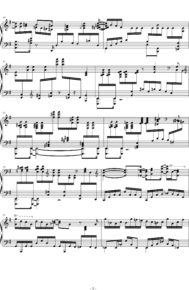 concert etude op.40 no.3toccatina钢琴谱钢琴谱第5页
