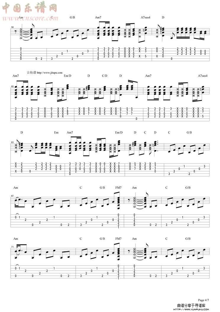 stairway to heaven吉他谱第4页