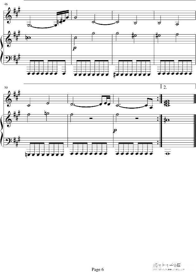 恶魔城晓月圆舞曲荒城回廊钢琴谱第6页