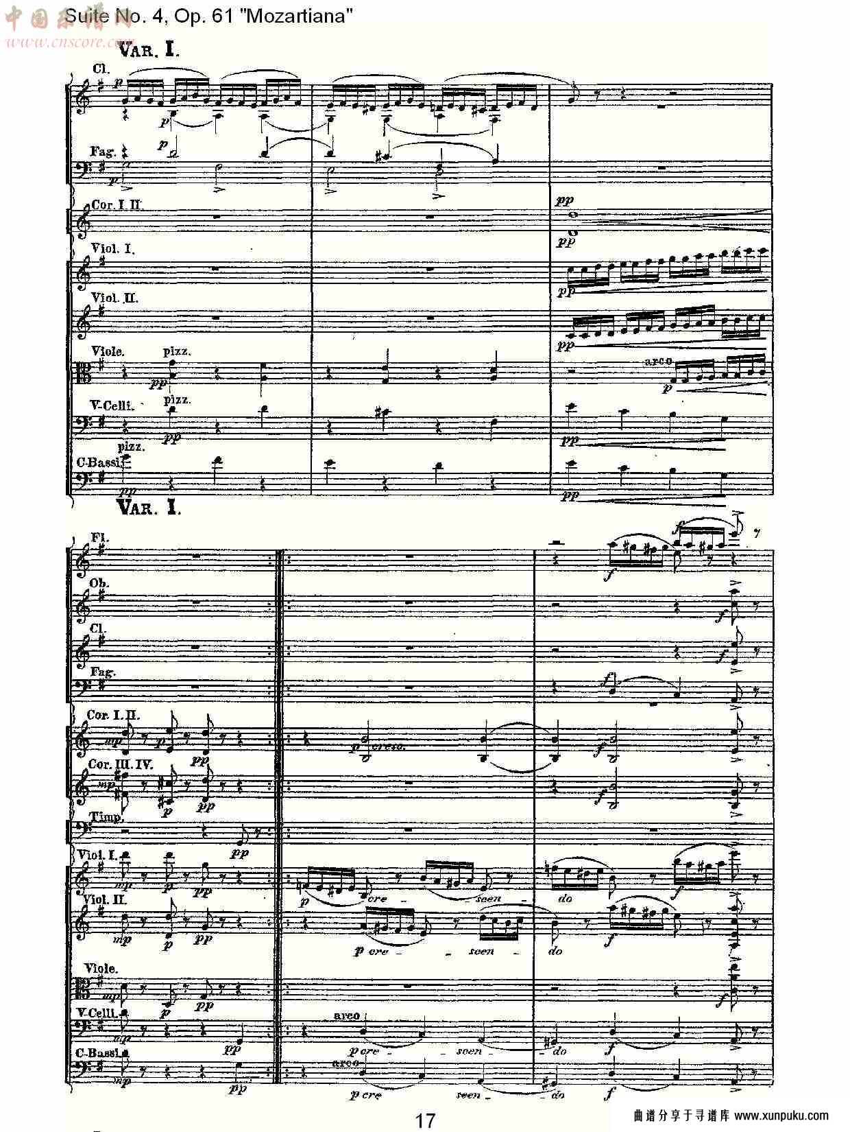 suite no. 4, op.61 mozartiana  第四套曲,op.61（四）总谱第2页