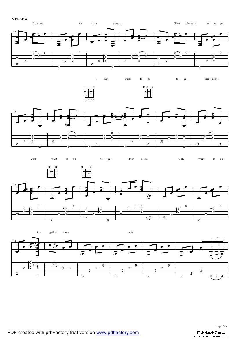 tommy emmanuel：together alone（指弹吉它）吉他谱第6页