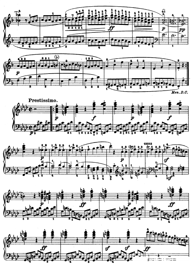 f小调第一钢琴奏鸣曲钢琴谱(钢琴曲)钢琴谱第3页