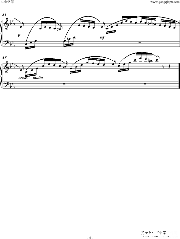 视唱曲钢琴谱(钢琴曲)钢琴谱第4页