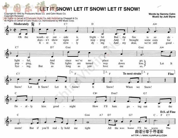 116.let it snow! let it snow! let it snow!小提琴谱