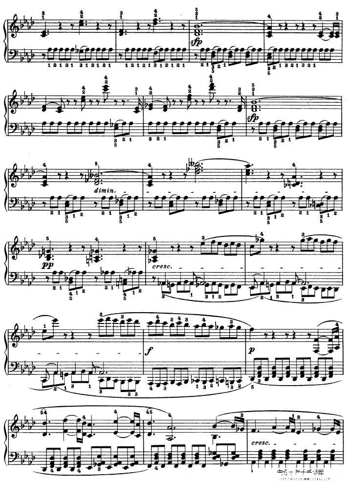 热情奏鸣曲作品57号(第二十三钢琴奏鸣曲)钢琴谱(钢琴曲)钢琴谱第26页