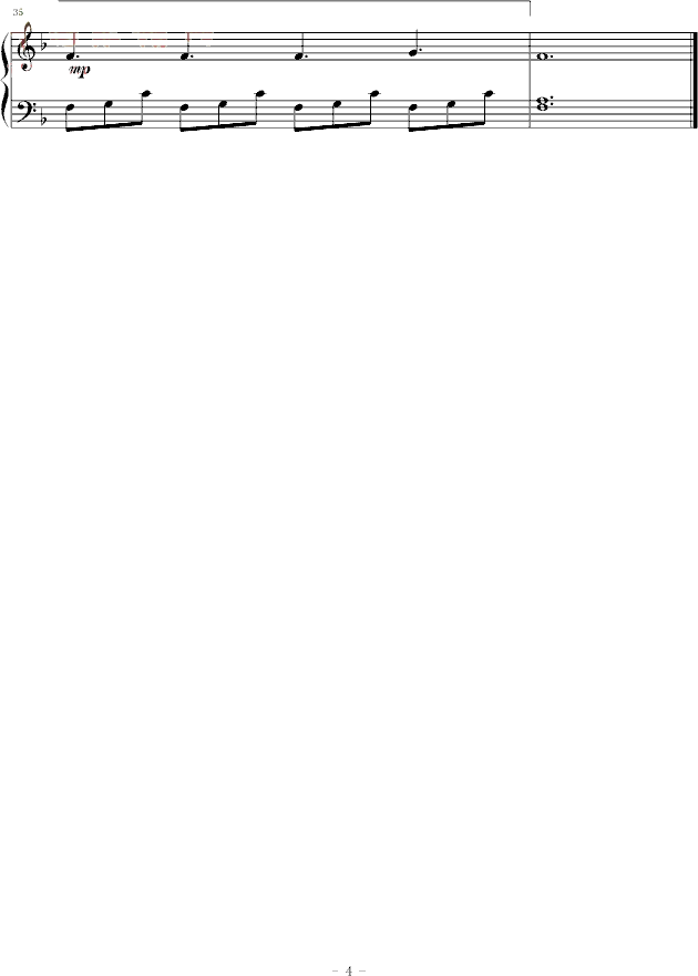 心形圈钢琴谱第4页