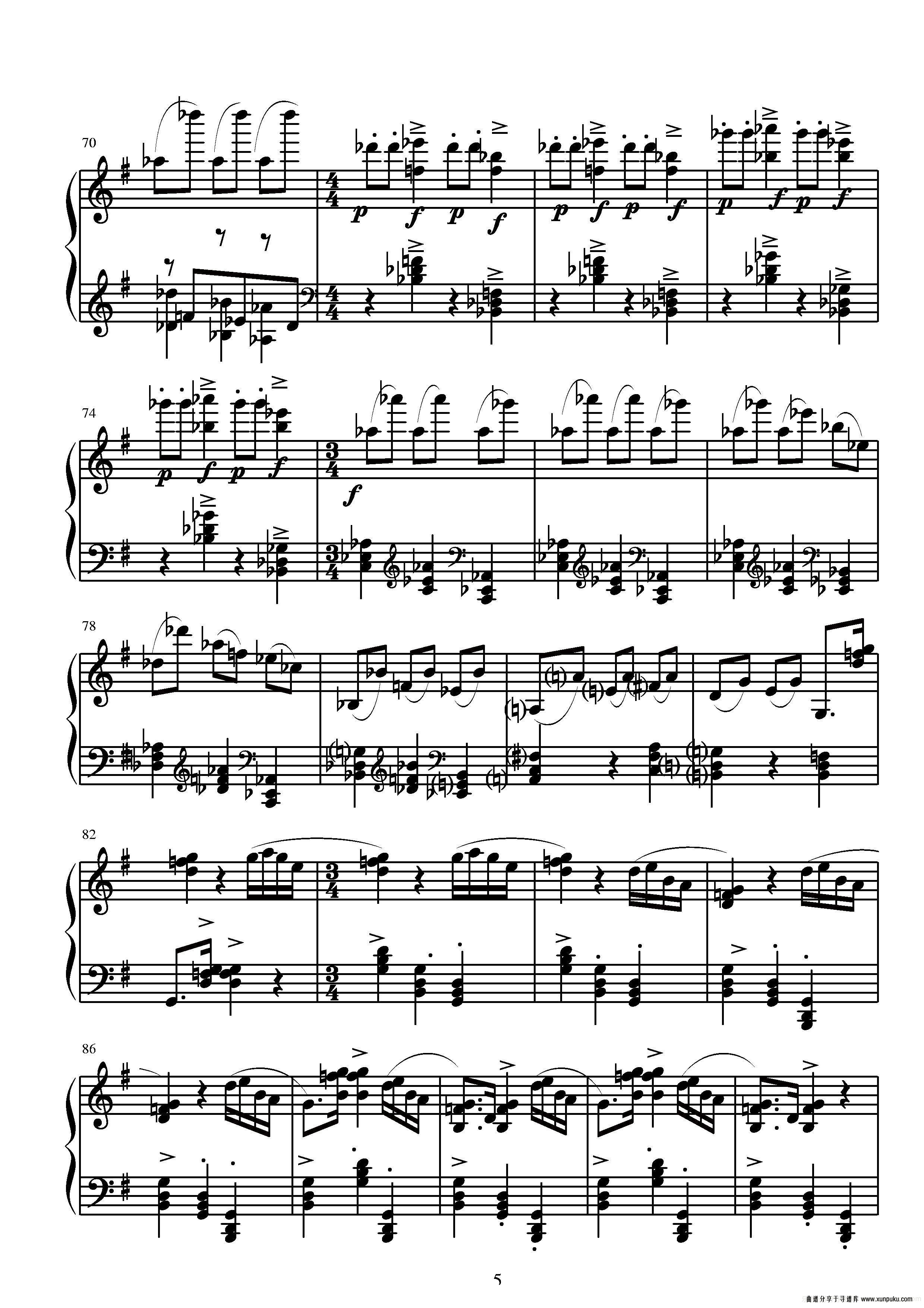 第五钢琴奏鸣曲钢琴谱第10页