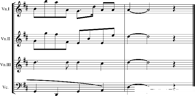 卡农交响曲(3小提琴+1大提琴)钢琴谱(钢琴曲)钢琴谱第4页