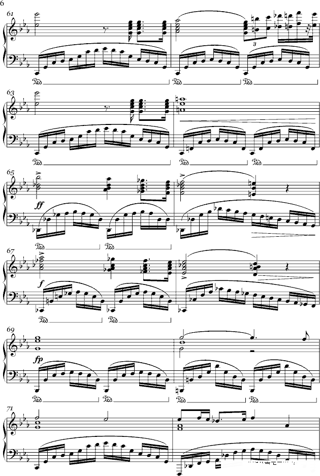革命练习曲op.10, no.12钢琴谱(钢琴曲)钢琴谱第6页