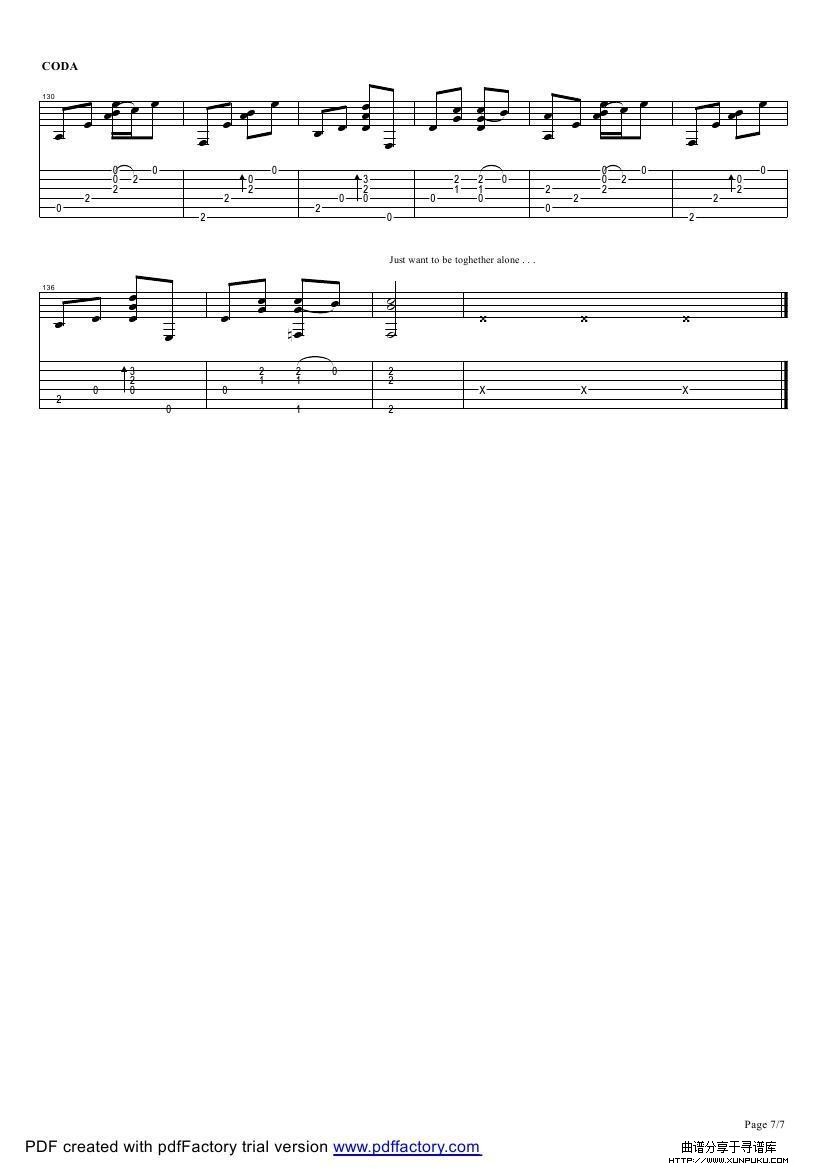tommy emmanuel：together alone（指弹吉它）吉他谱第7页