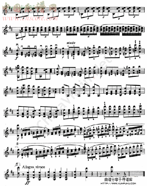 克莱斯勒-帕克尼尼《女巫之舞》(le streghe)op.8小提琴谱第7页
