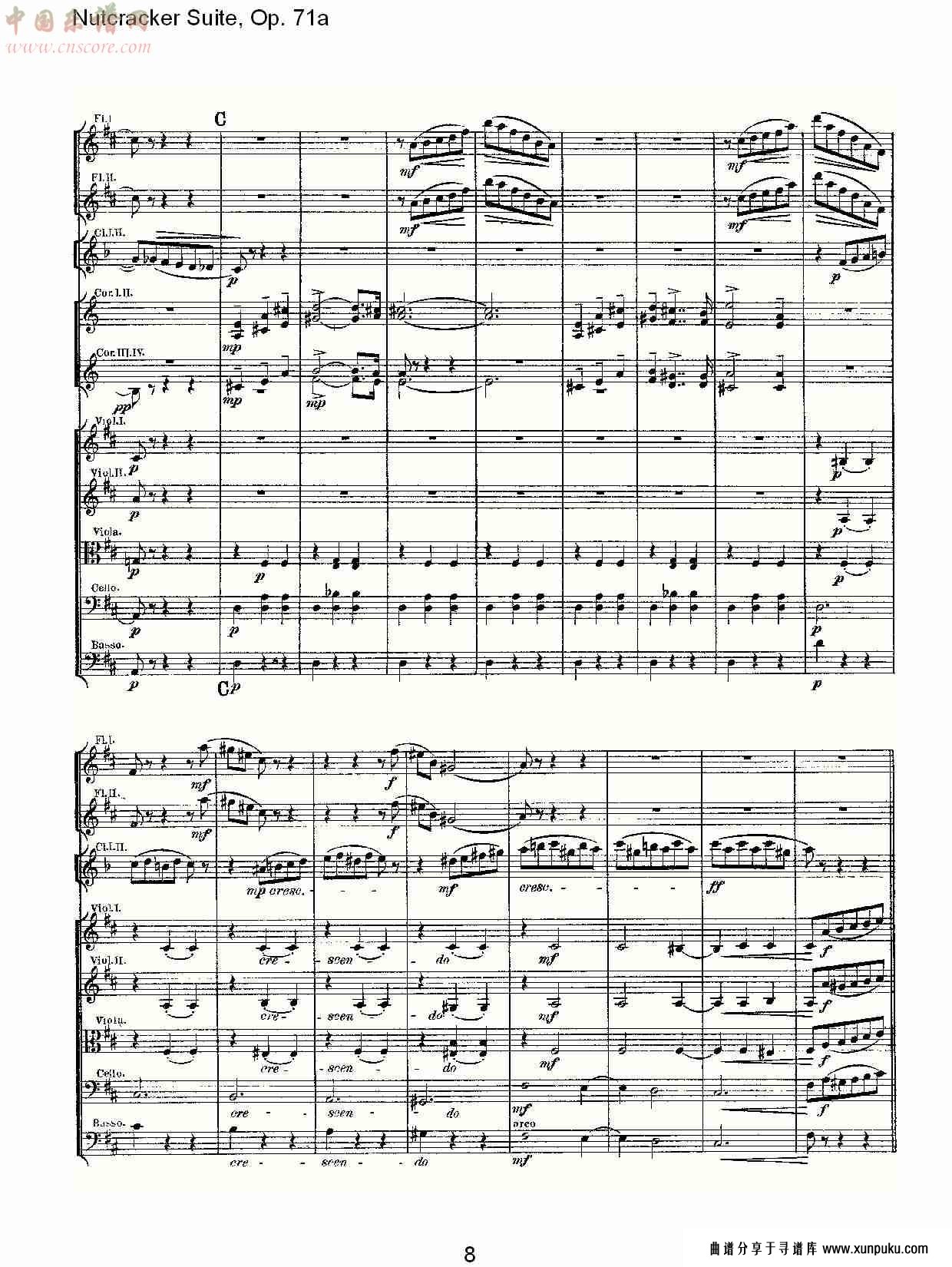 nutcracker suite, op.71a   胡桃铗套曲，op.71a第八乐章（二）总谱第3页
