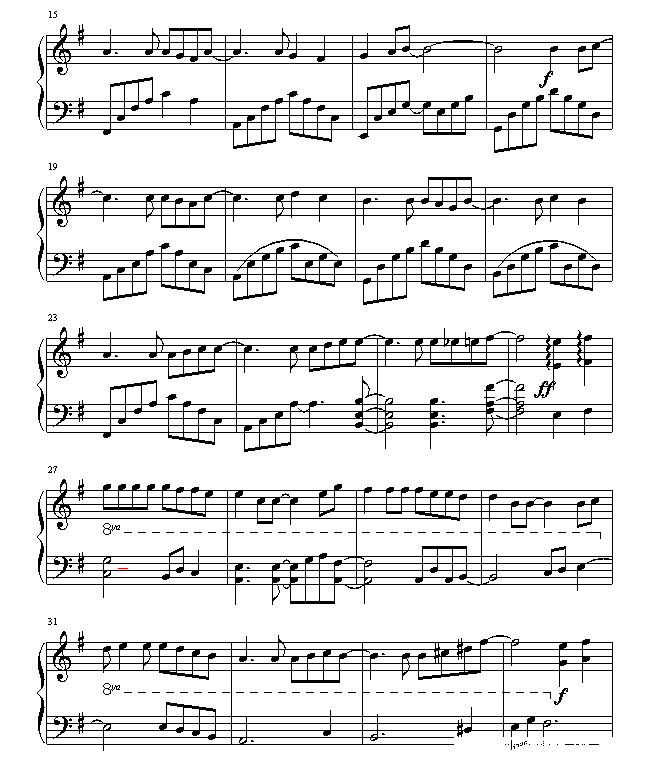 浪漫满屋命运3钢琴谱第2页