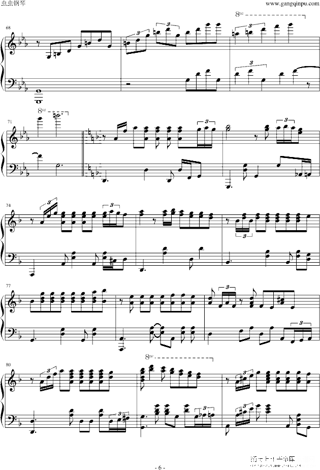 tango in ebony钢琴谱(钢琴曲)钢琴谱第6页