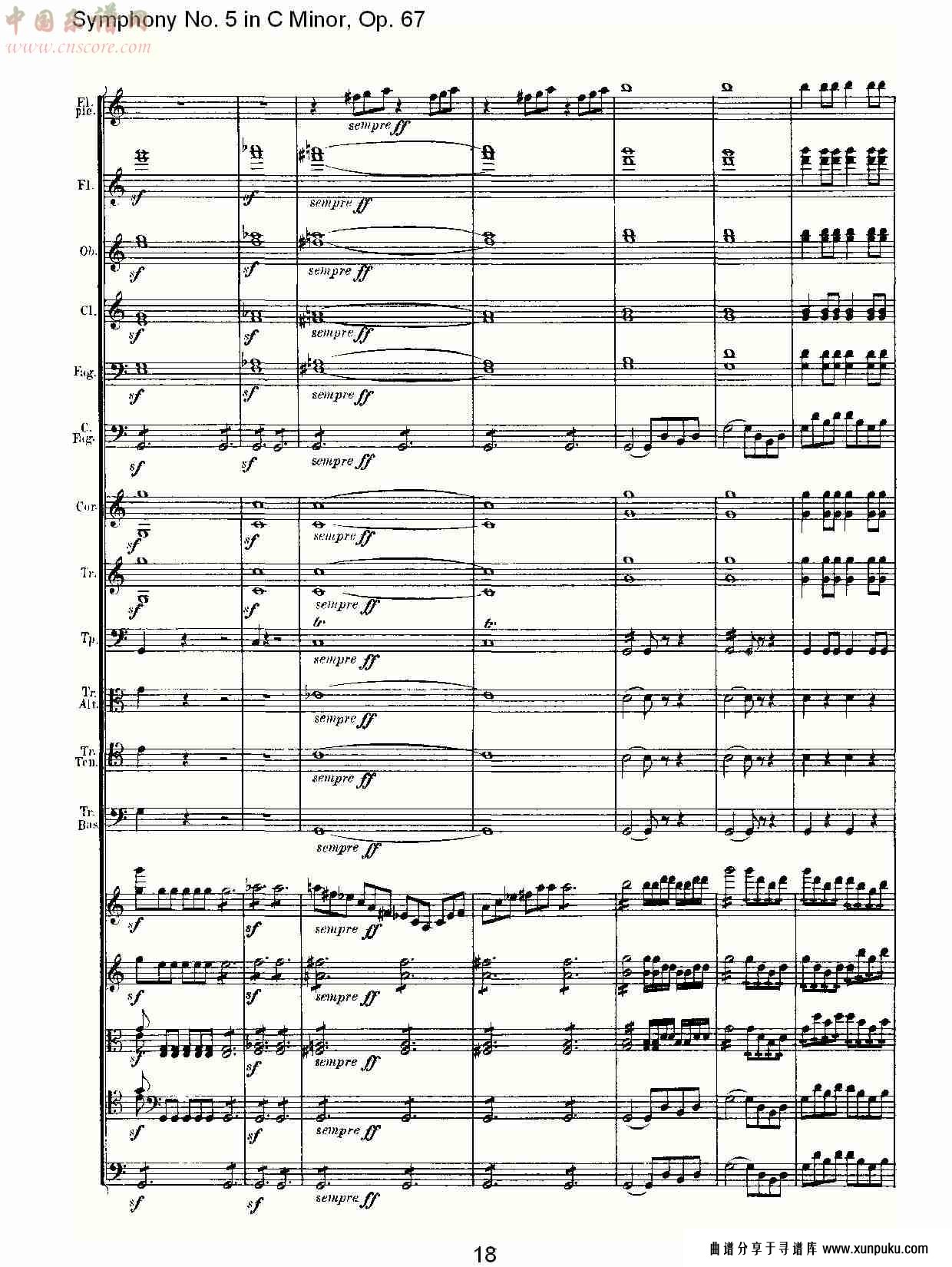 c大调第五交响曲 op.67 第四乐章总谱第10页