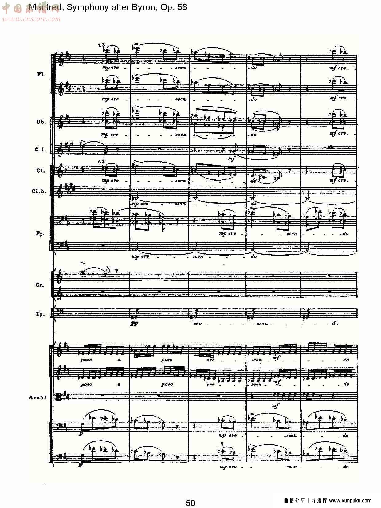 manfred, symphony after byron, op.58第二乐章（十）总谱第5页