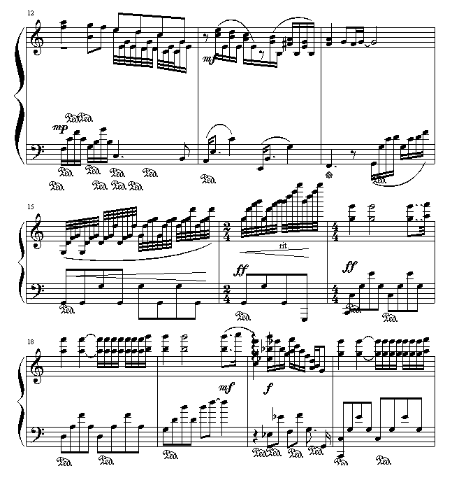 献给艾德琳的诗钢琴谱第2页