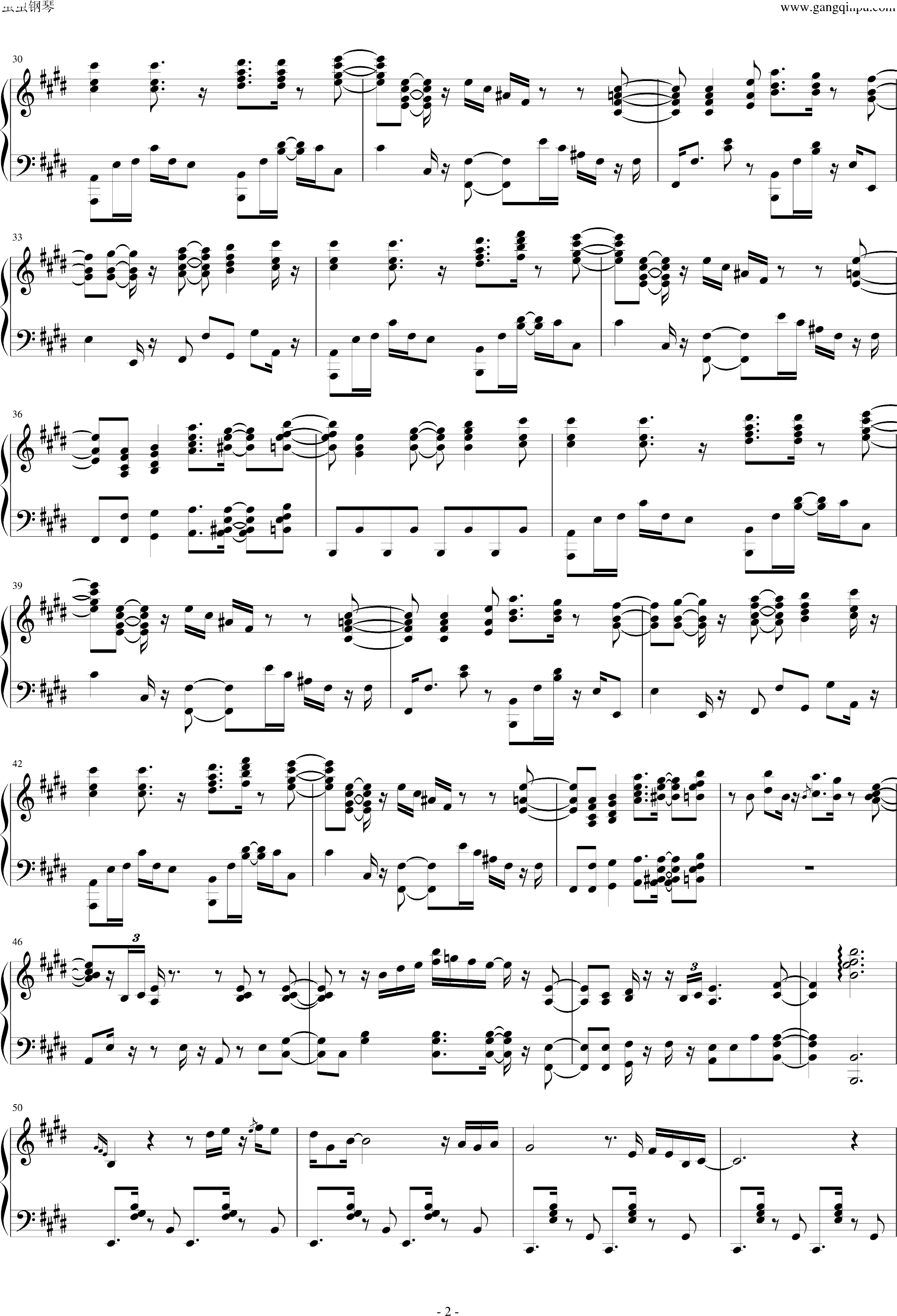 brand new wings 钢琴版 piano version钢琴谱钢琴谱第2页