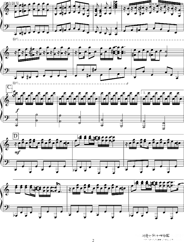 root beer rag(鲁特比尔诙谐曲）钢琴谱第2页