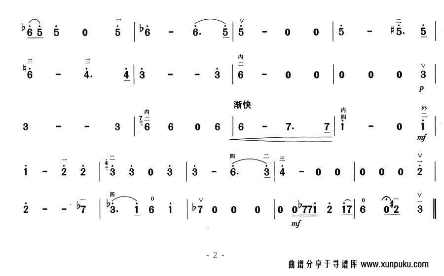 魔王二胡谱第3页