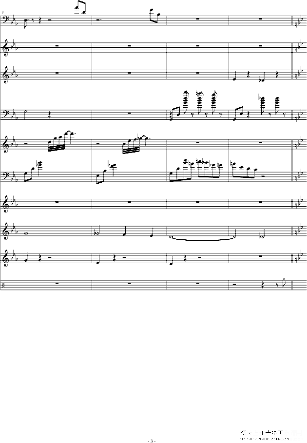 暗夜序曲·傀儡城钢琴谱第8页